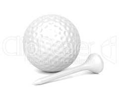 Tee and golf ball