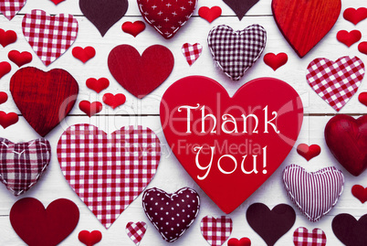 Red Heart Texture With Thank You