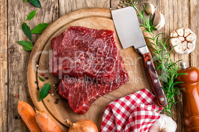 raw meat beef steak