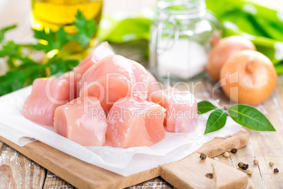 raw chicken fillet