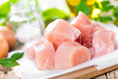 raw chicken fillet