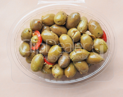 Green olives vegetables