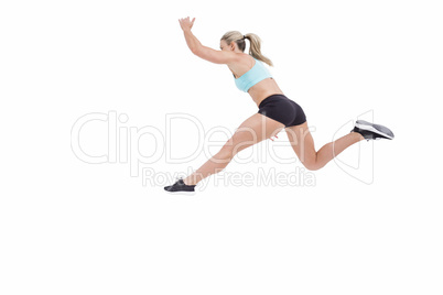 Female athlete jumping
