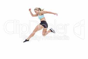 Female athlete jumping