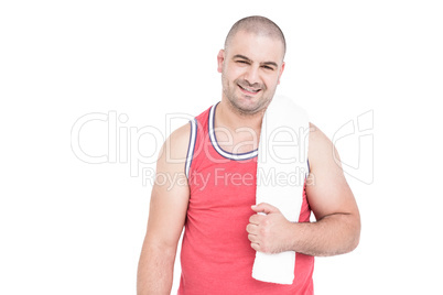 Portrait of athlete smiling at camera