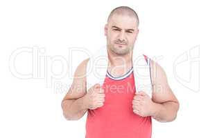 Portrait of athlete smiling at camera