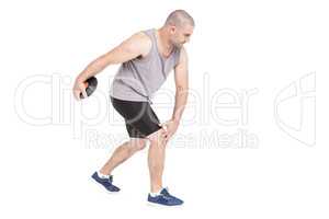 Athlete discus throwing