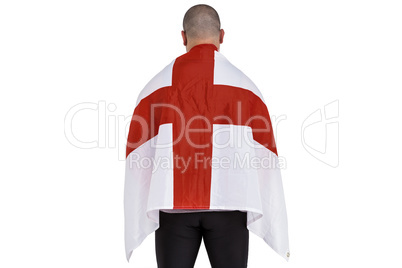 Athlete with england national flag