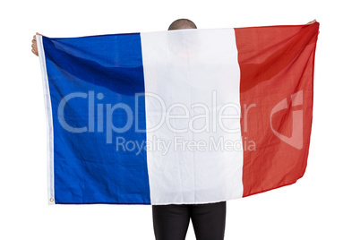 Athlete with france national flag