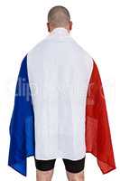 Athlete with france national flag
