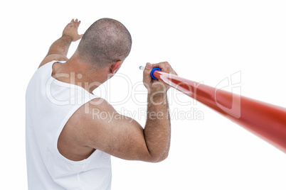 Athlete preparing to throw javelin