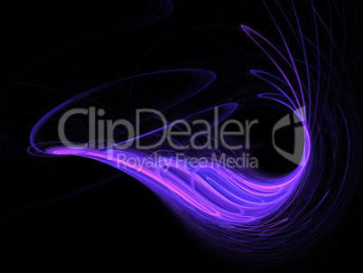 image of one Digital Fractal on Black Color