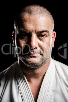 Portrait of karate fighter