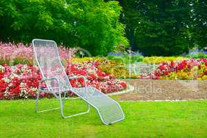 deckchair in park