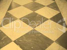 Checkered floor sepia
