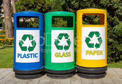 Colorful Garbage bins