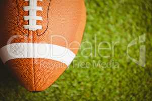 Close up of rugby ball