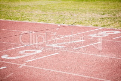 The beginning of the running track