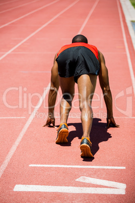 Athlete ready to run