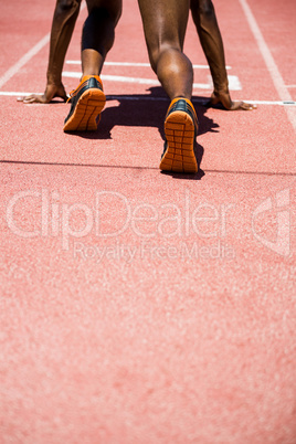 Athlete ready to run