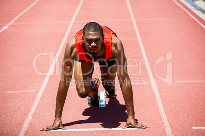 Athlete ready to run