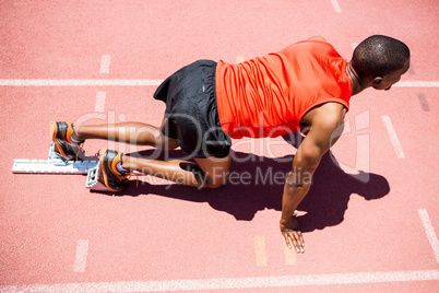 Athlete ready to run