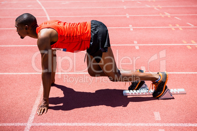 Athlete ready to run