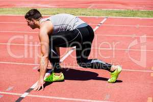 Athlete ready to run