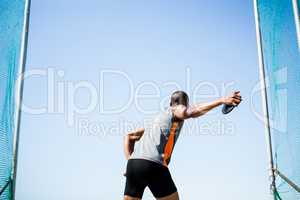 Athlete about to throw a discus