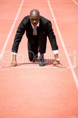Businessman ready to run Businessman ready to run