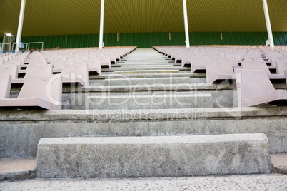 Empty steps in stadium