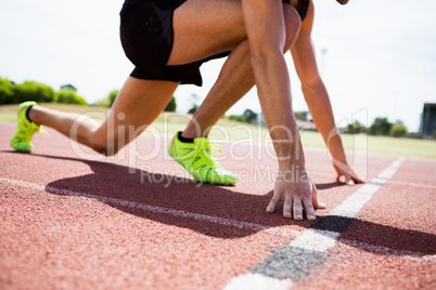 Athlete ready to run