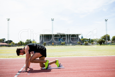 Athlete ready to run