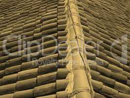 Roof tiles sepia