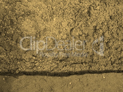 Field soil sepia