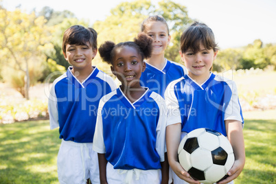 Portrait of children soccer team