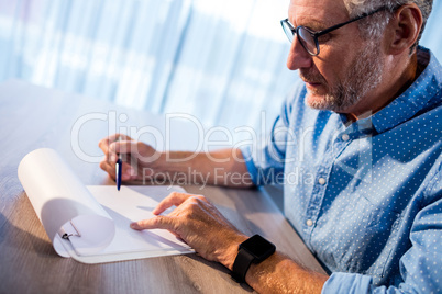 Businessman reading a document