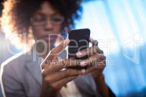 Businesswoman using a phone