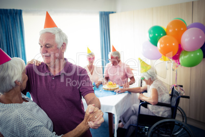 Group of seniors celebrating a birthday