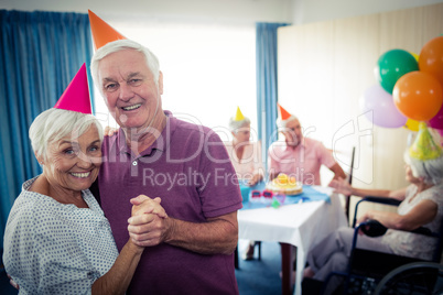 Group of seniors celebrating a birthday