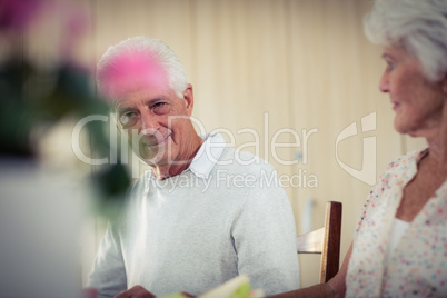 Pensioners at lunch