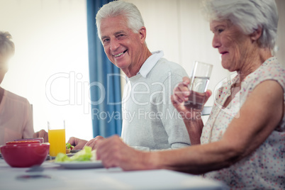 Pensioners at lunch