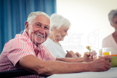 Pensioners at lunch
