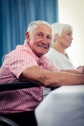 Pensioners at lunch