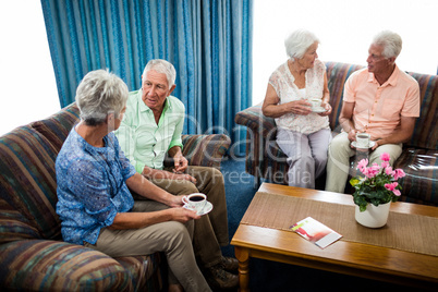 Group of seniors interacting