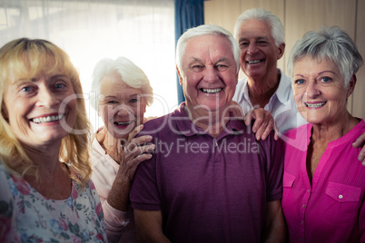 Group of seniors doing a selfie with a smartphone