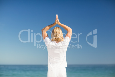 Man performing yoga