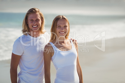 Young couple on beach