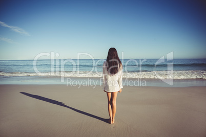 Woman standing on beach