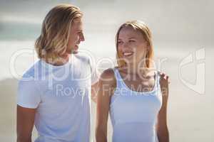 Young couple on beach